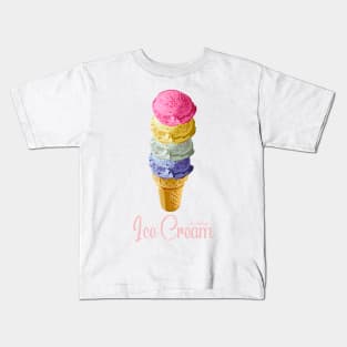 Ice Cream Cone Foodies Kids T-Shirt